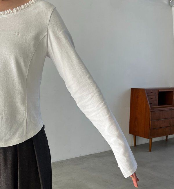  「〈C.L〉フリル襟ボートネックTシャツ」|Tシャツ・カットソー|