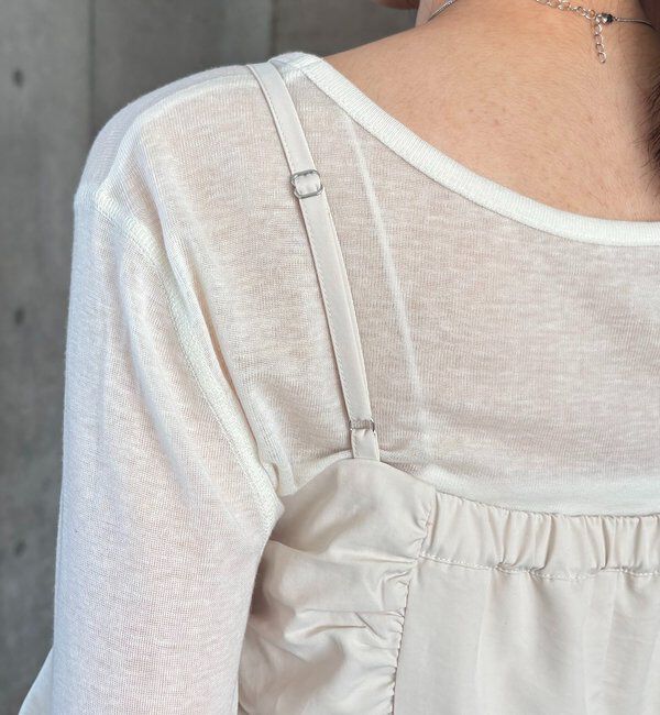  「【セレモニーシーンにも◎】ギャザーキャミワンピース」|ワンピース|