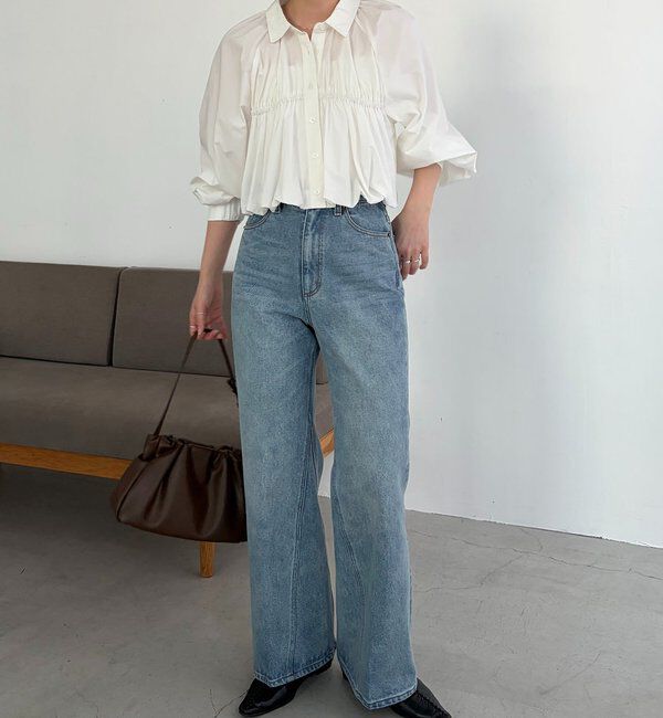  「バルーンクロップシャツ」|シャツ・ブラウス|