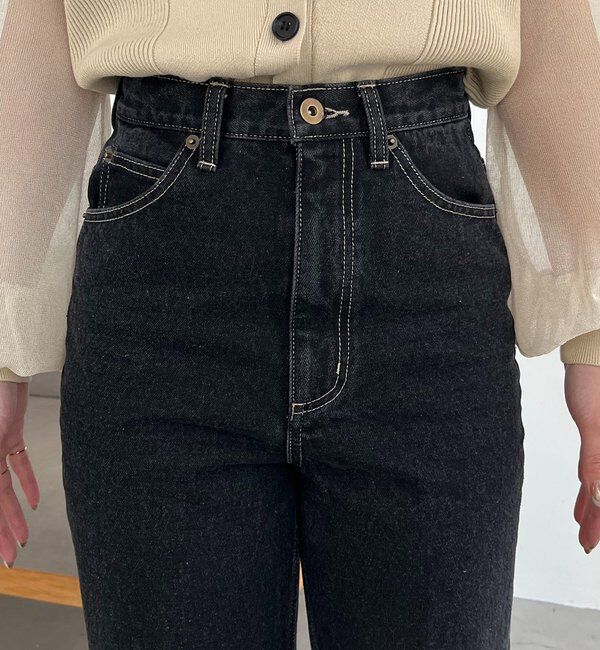  「【低身長サイズあり】セミフレアデニム」|デニム|