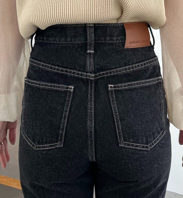  「【低身長サイズあり】セミフレアデニム」|デニム|