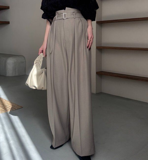  「【yuu企画】【サイズ展開あり】アシメウエストパンツ」|チノ|