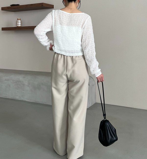  「【mana企画】シャーリングホックブラウス」|シャツ・ブラウス|