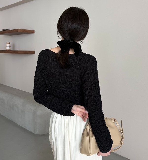  「【mana企画】シャーリングホックブラウス」|シャツ・ブラウス|