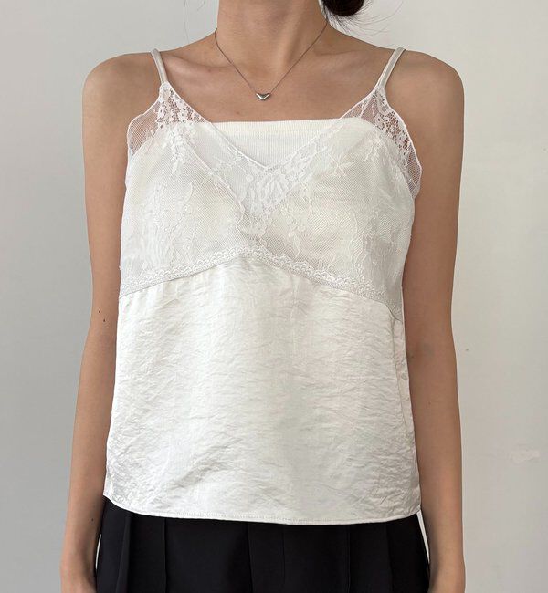  「〈C.L〉ヴィンテージサテンレースキャミ」|シャツ・ブラウス|