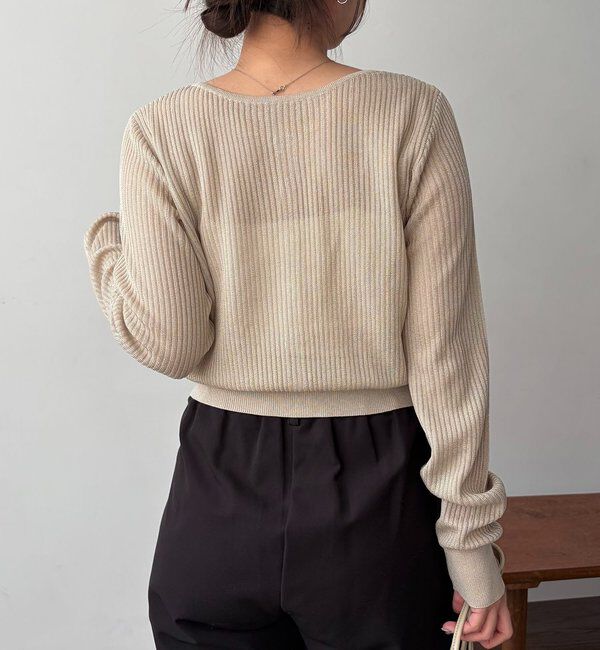  「シアーリブカーディガン」|カーディガン|