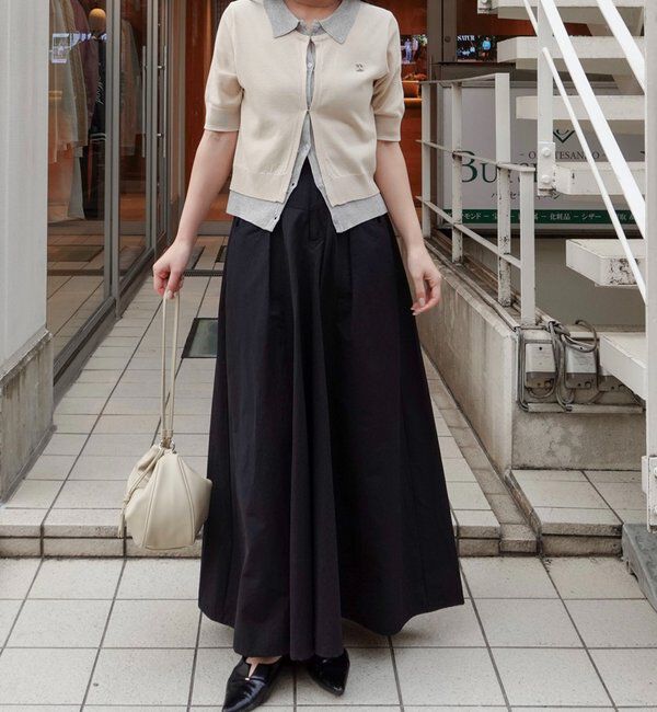  「半袖レイヤードポロニットカーディガン」|カーディガン|