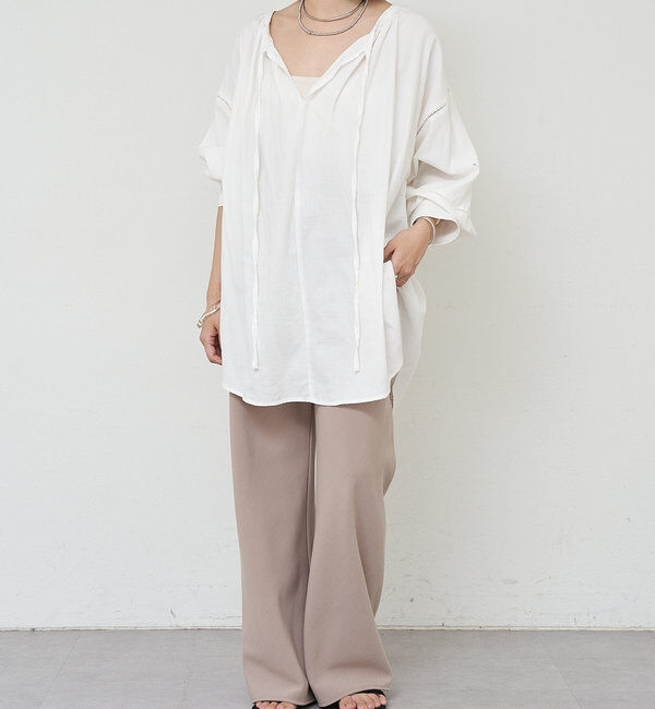  「ダブルクロスワイドパンツ」|チノ|