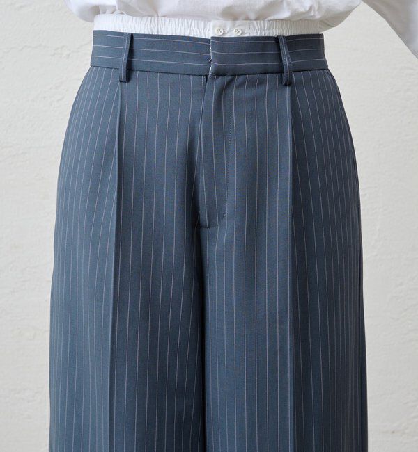  「ストライプウエストデザインパンツ」|チノ|