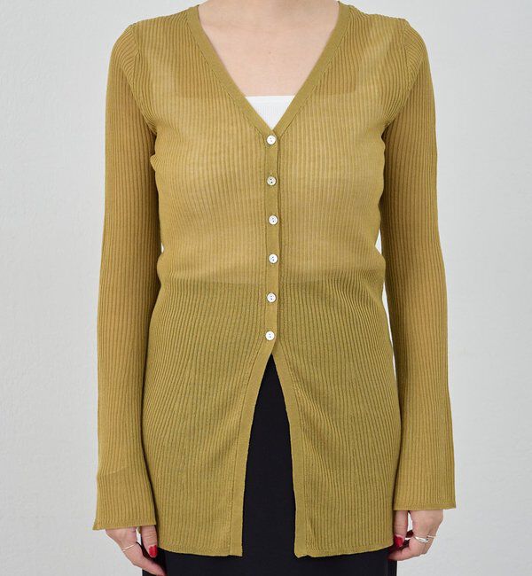  「【インフルエンサー＠komorin_コラボ】チョーカーリブカーディガン」|カーディガン|