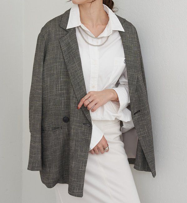  「《名品ジャケット》からみ織りジャケット」|テーラードジャケット|ブラック