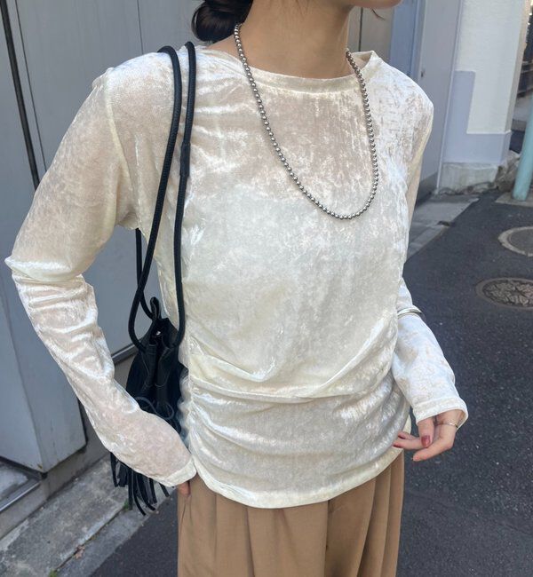  「シアーベロアトップス」|Tシャツ・カットソー|オフホワイト