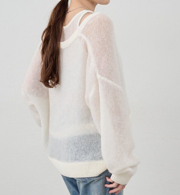  「レイヤードシアーニット」|ニット・セーター|