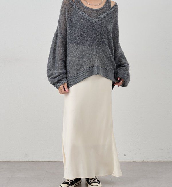  「レイヤードシアーニット」|ニット・セーター|