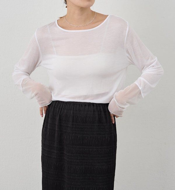  「袖シアーカットソー」|Tシャツ・カットソー|