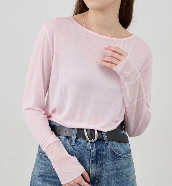  「袖シアーカットソー」|Tシャツ・カットソー|