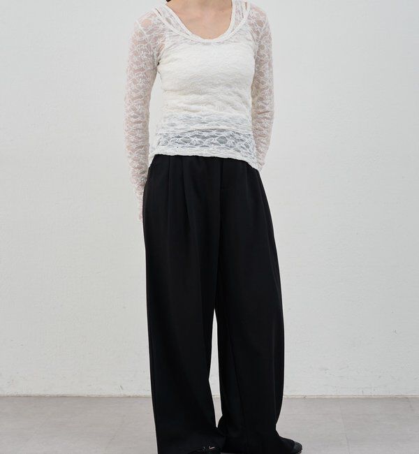  「【インフルエンサー＠tsuru00コラボ】3タックスラックスパンツ」|チノ|