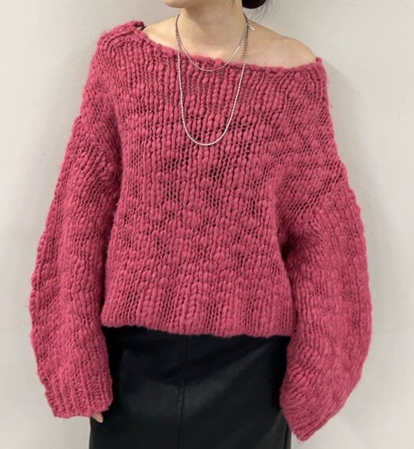  「テクスチャーオーバーニット」|パーカー|