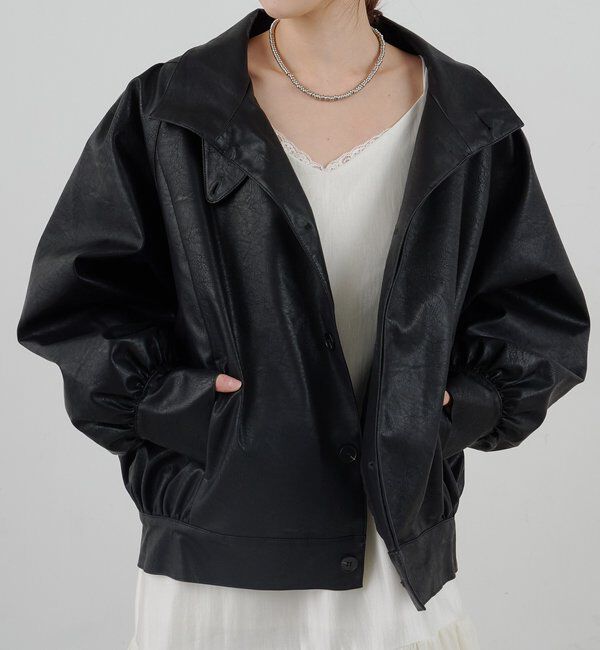  「フェイクレザーブルゾン」|ブルゾン・スタジャン|