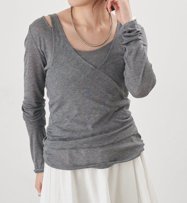  「ビスチェレイヤードカットソー」|Tシャツ・カットソー|