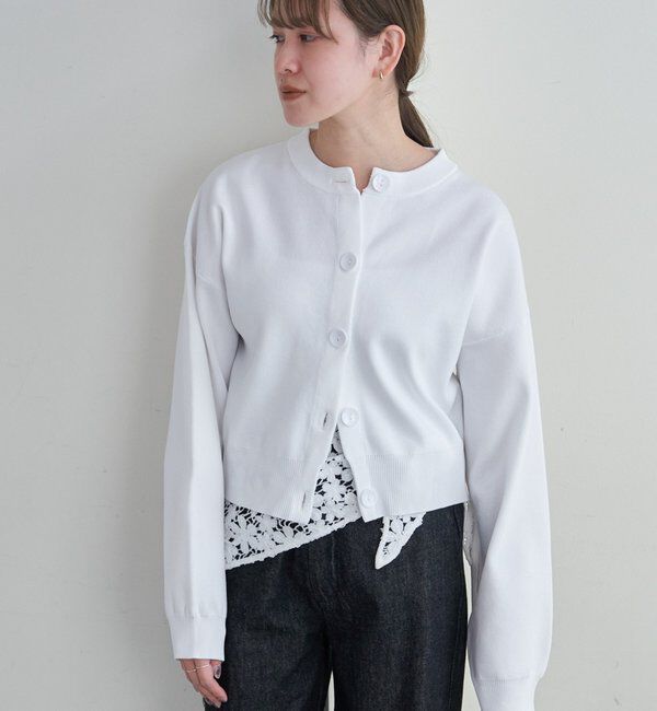  「ソフトニットカーディガン」|カーディガン|ホワイト