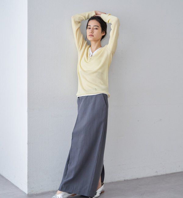  「ヘンリーネックレイヤードニット」|ニット・セーター|