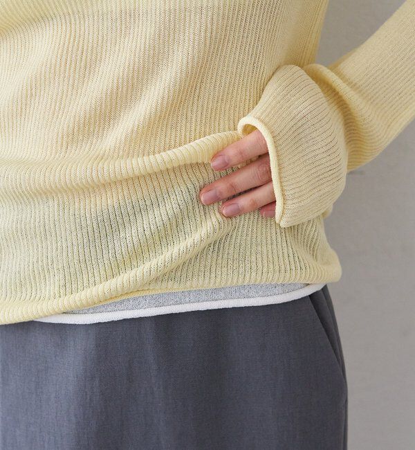  「ヘンリーネックレイヤードニット」|ニット・セーター|