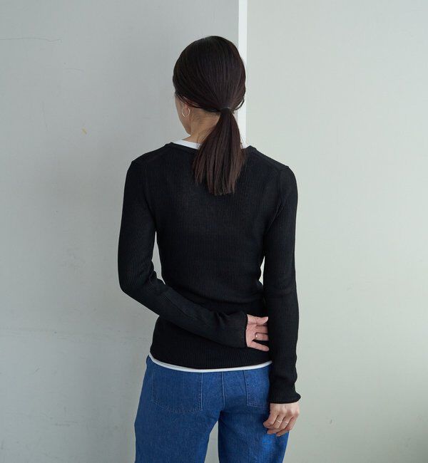 「ヘンリーネックレイヤードニット」|ニット・セーター|
