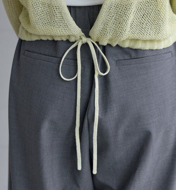  「バックデザインペーパーメッシュカーディガン」|カーディガン|