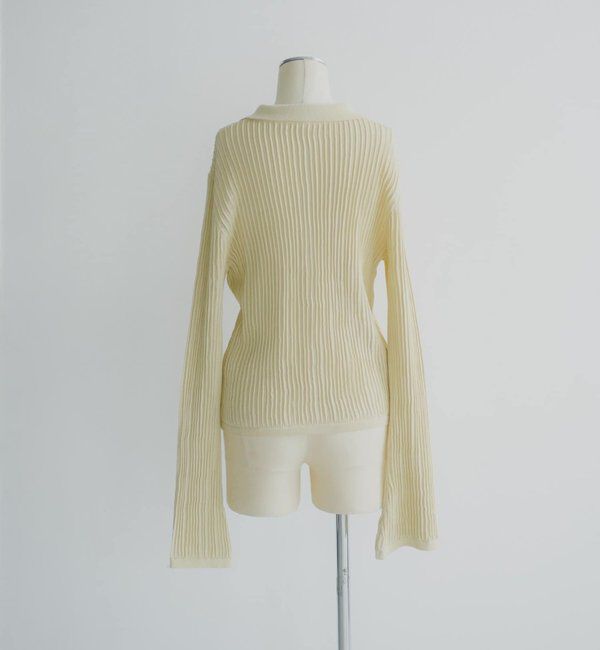  「【Pasterip】 Polo knit summer cardigan」|カーディガン|