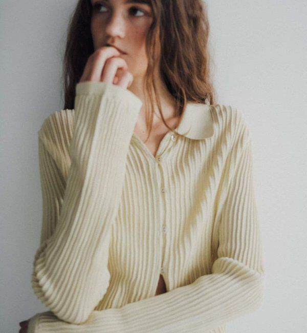  「【Pasterip】 Polo knit summer cardigan」|カーディガン|