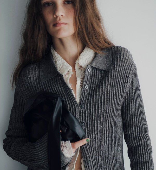  「【Pasterip】 Polo knit summer cardigan」|カーディガン|