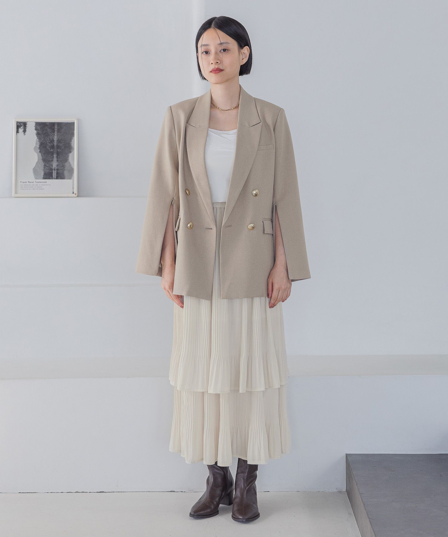 A part by 「ホソプリーツティアードスカート」|スカート|