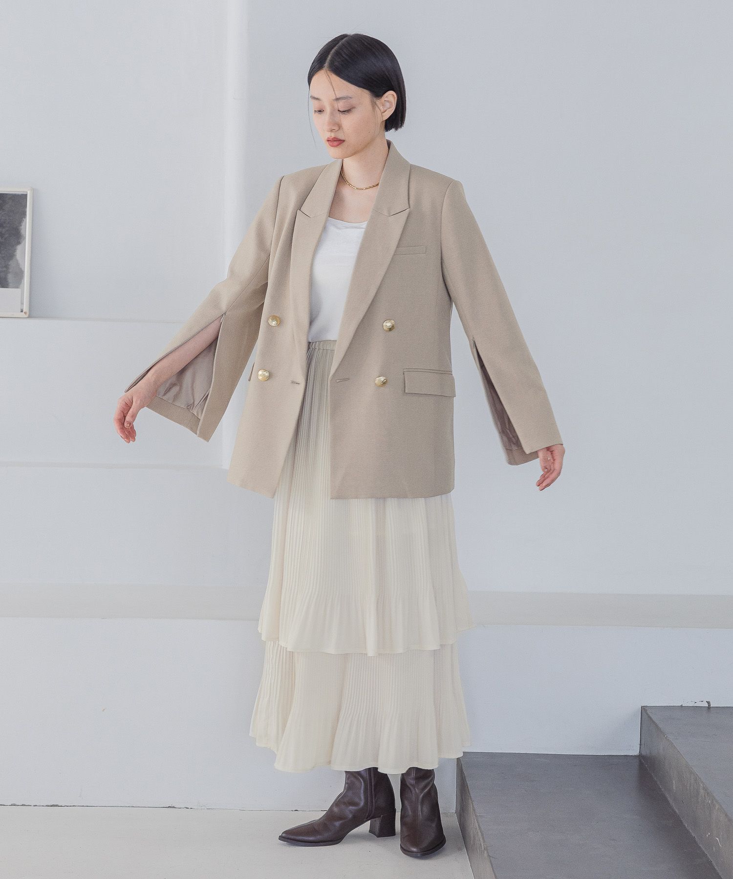 A part by 「ホソプリーツティアードスカート」|スカート|