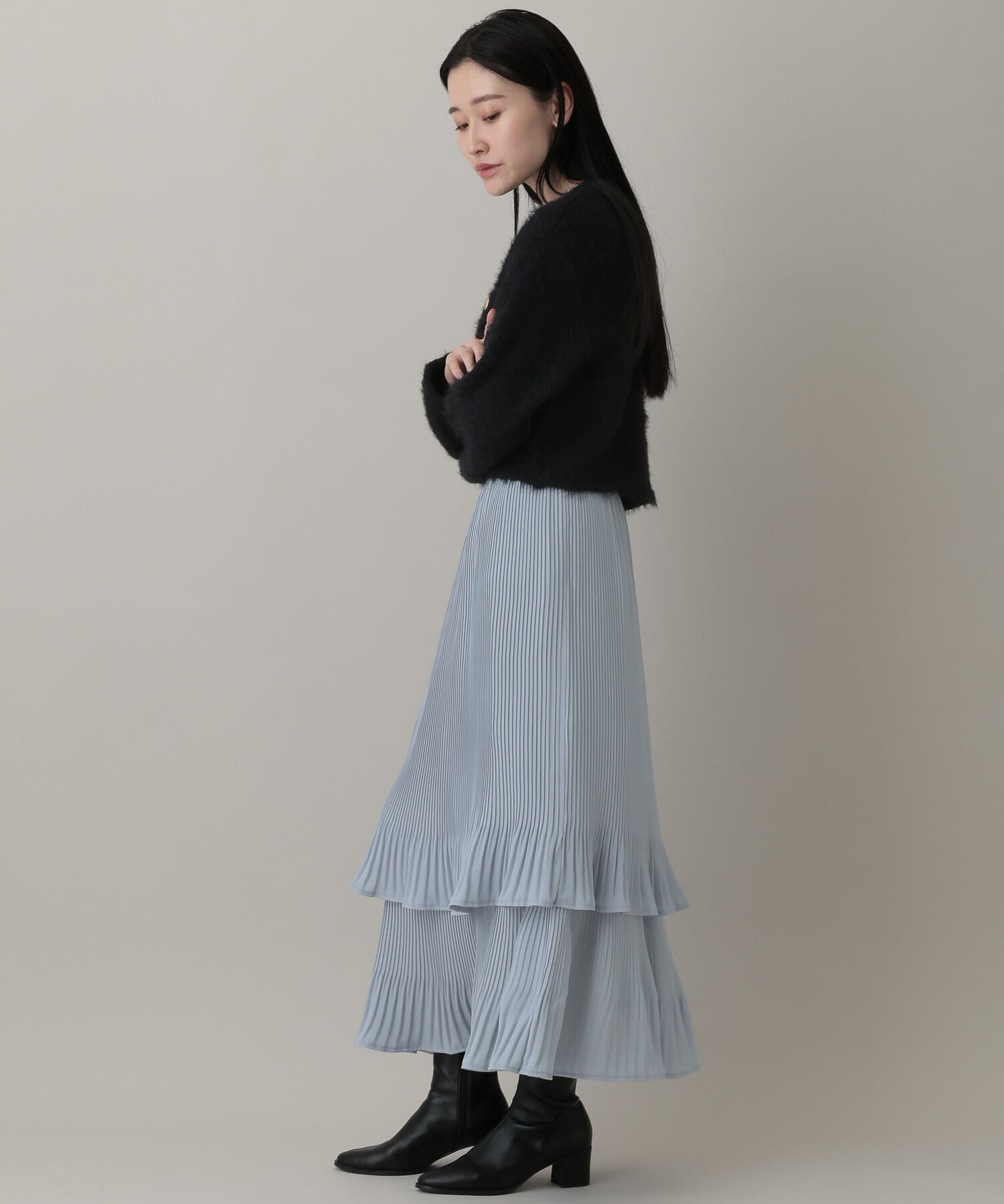 A part by 「ホソプリーツティアードスカート」|スカート|