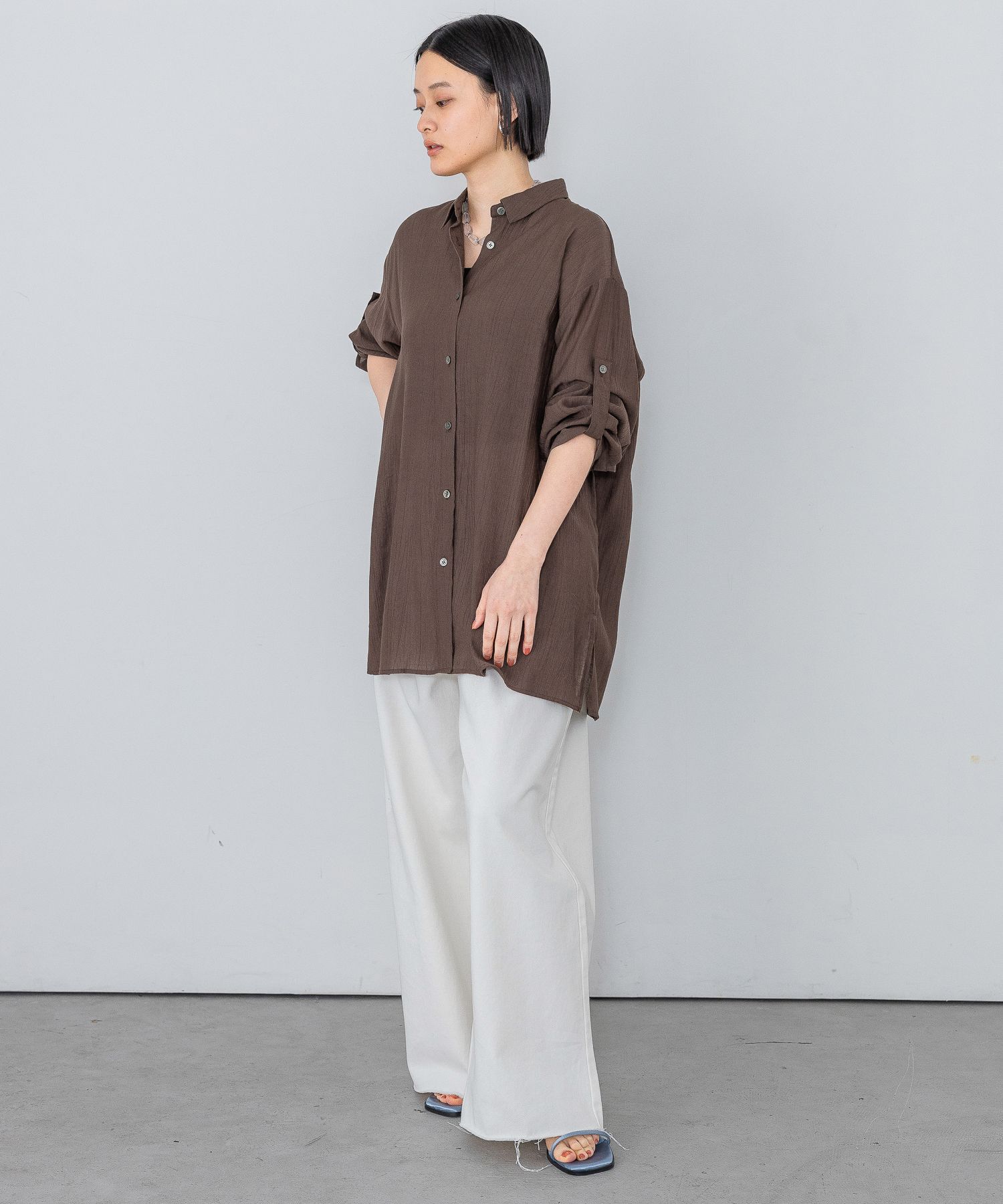 A part by 「ワッシャーロールアップシャツ」|シャツ・ブラウス|