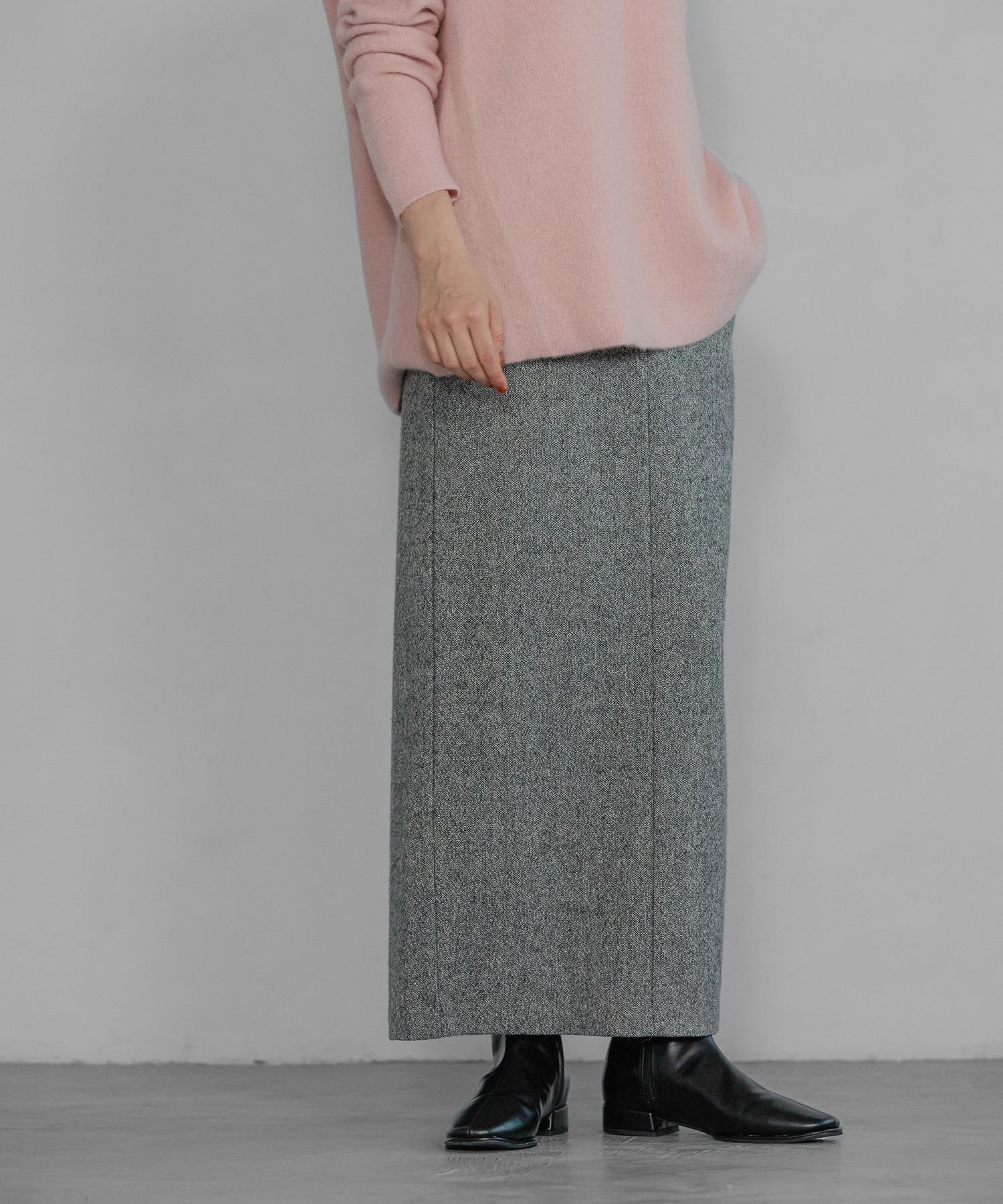 A part by 「シモーネラメツイードスカート」|スカート|グレー