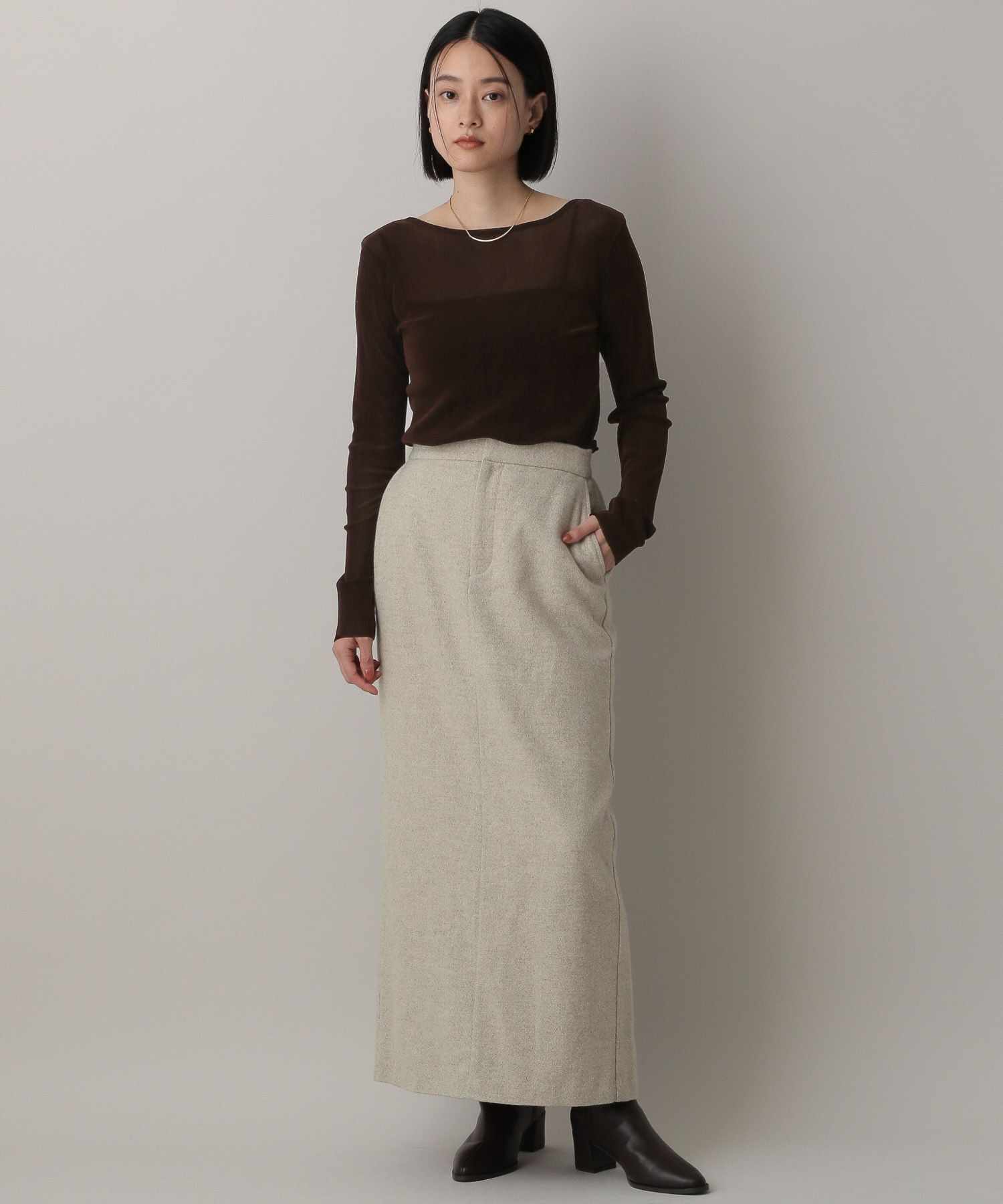 A part by 「シモーネラメツイードスカート」|スカート|