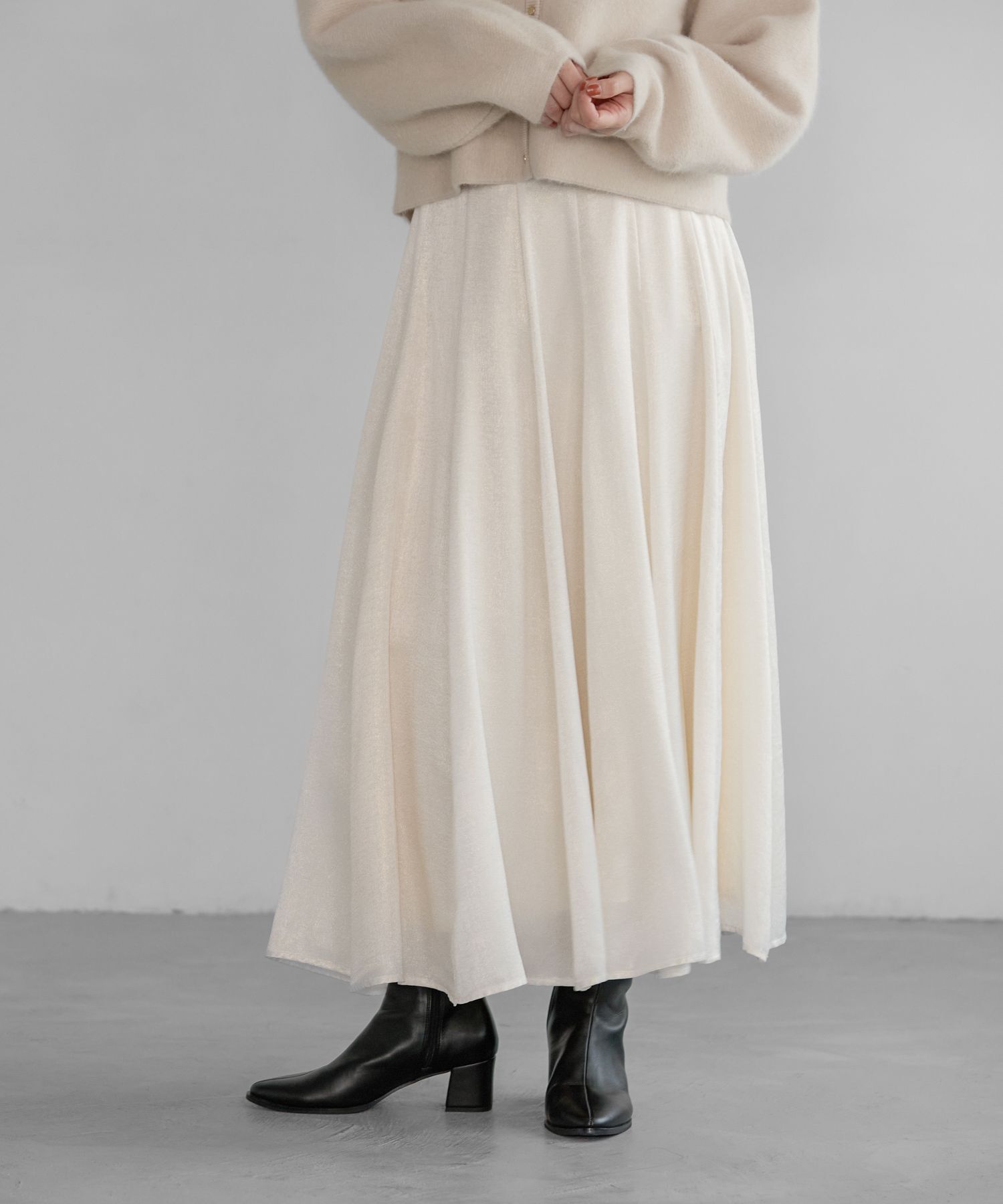 A part by 「ハクプリントキリカエフレアスカート」|スカート|ナチュラル