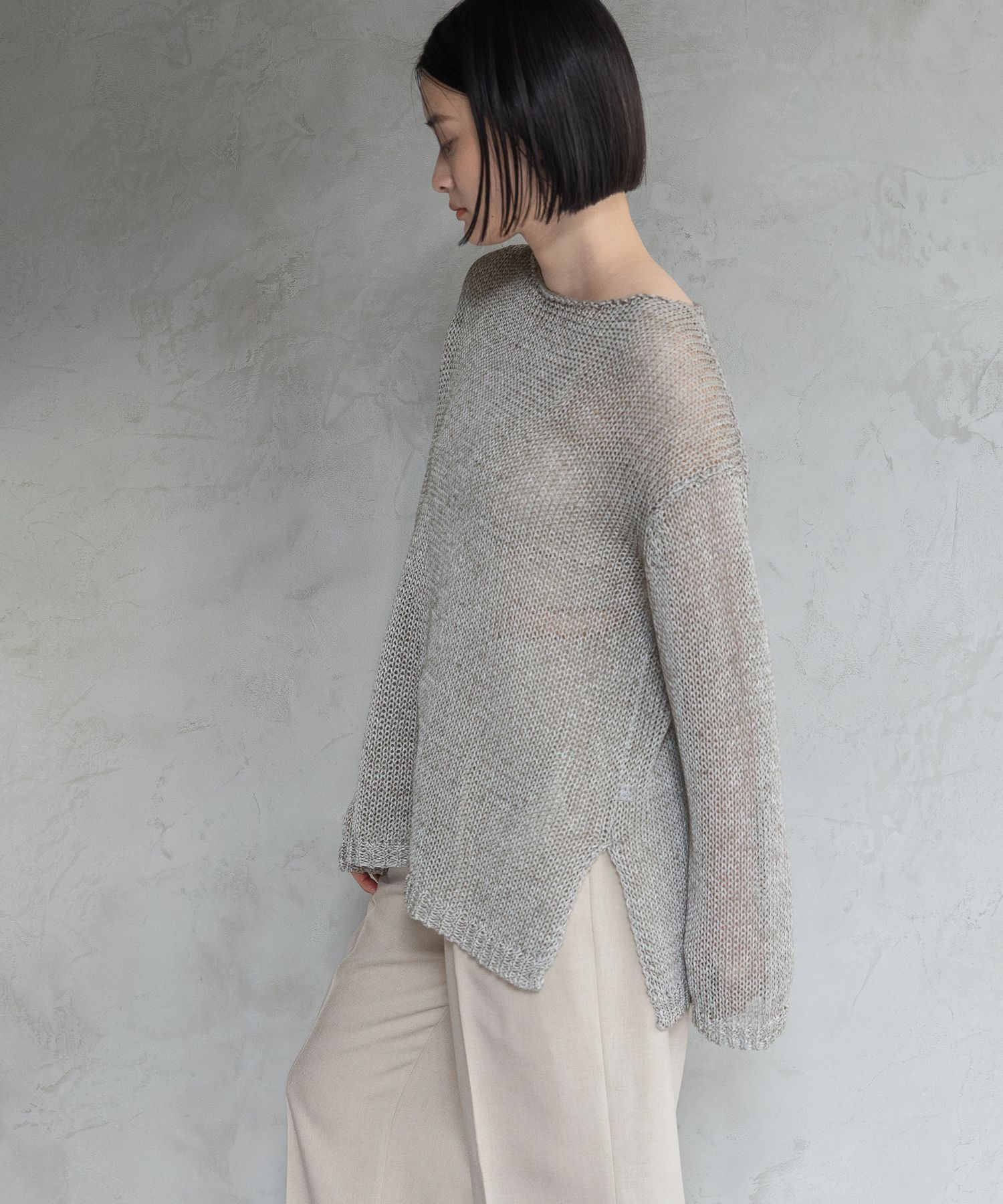 A part by 「リネンコンメッシュプルオーバー」|ニット・セーター|