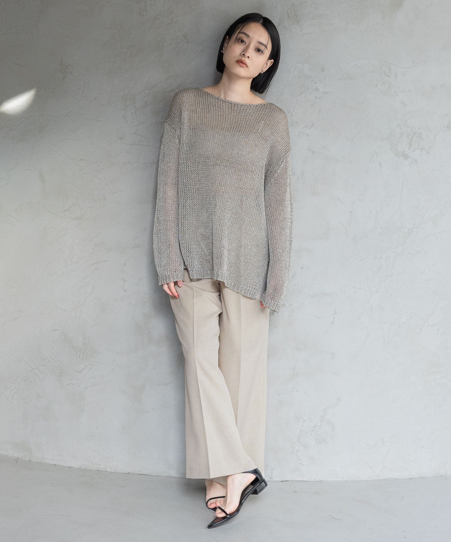 A part by 「リネンコンメッシュプルオーバー」|ニット・セーター|