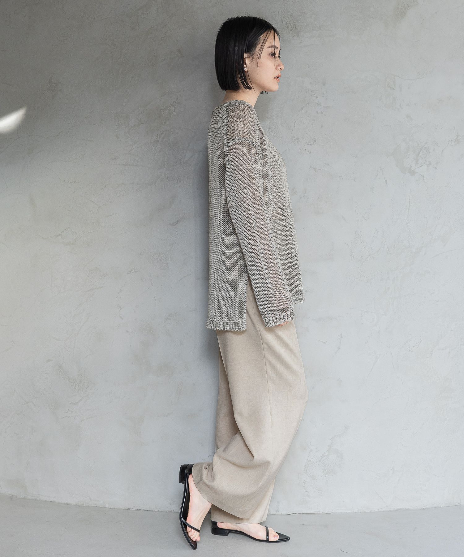 A part by 「リネンコンメッシュプルオーバー」|ニット・セーター|