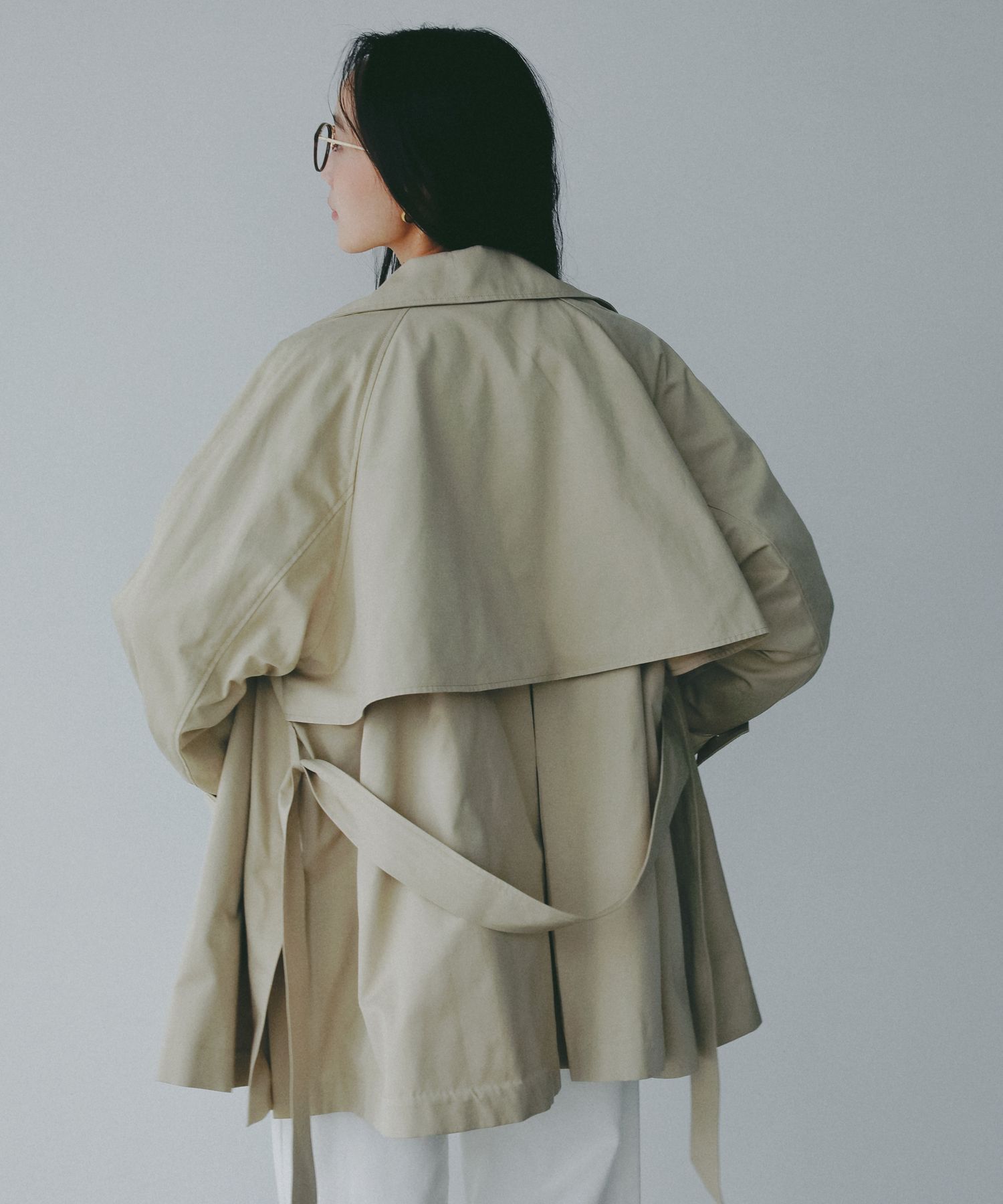 A part by 「 【Sサイズ展開】キンボタンミディトレンチ」|トレンチコート|