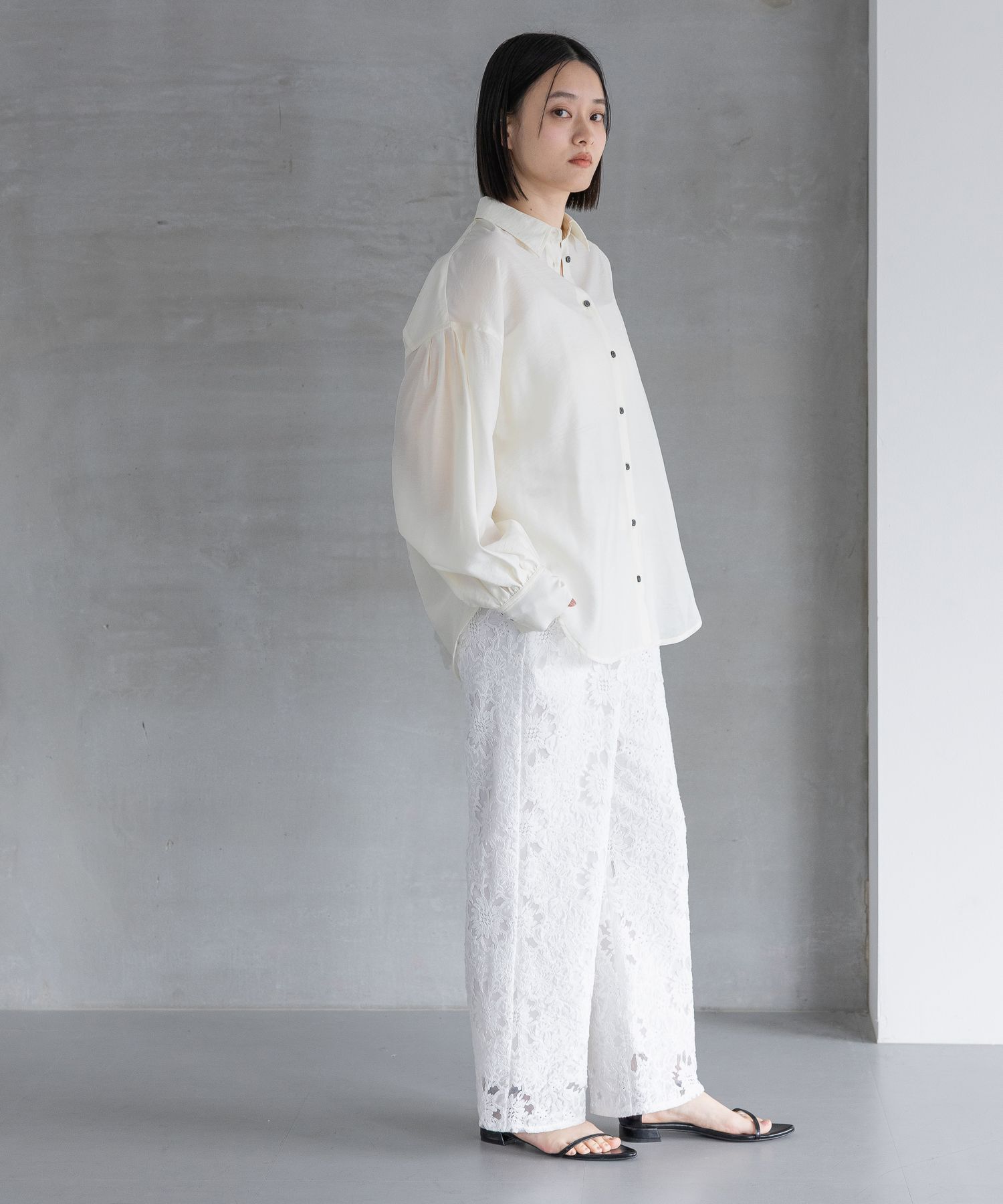 A part by 「シアーオーバーシャツ_長袖」|シャツ・ブラウス|