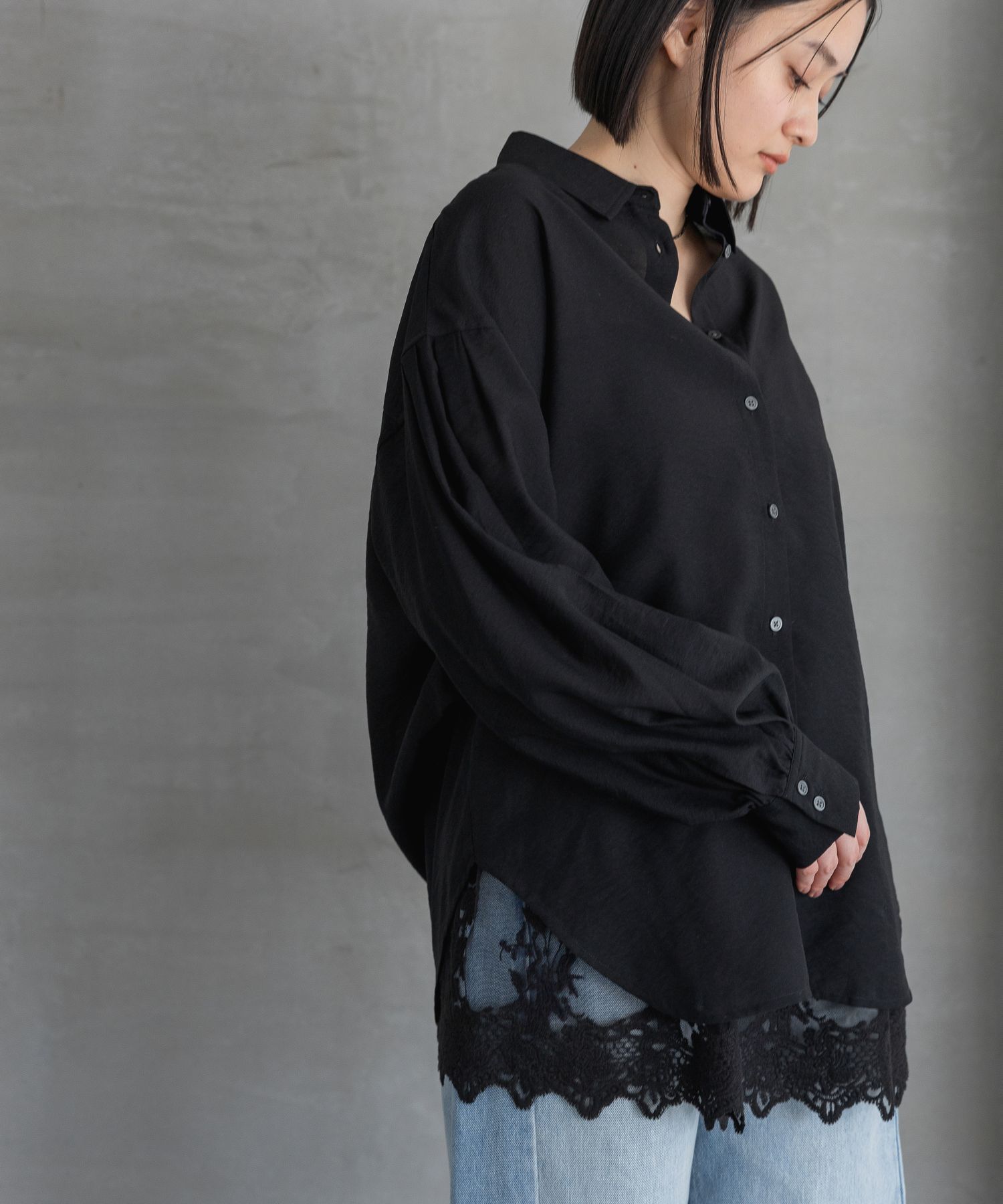 A part by 「シアーオーバーシャツ_長袖」|シャツ・ブラウス|