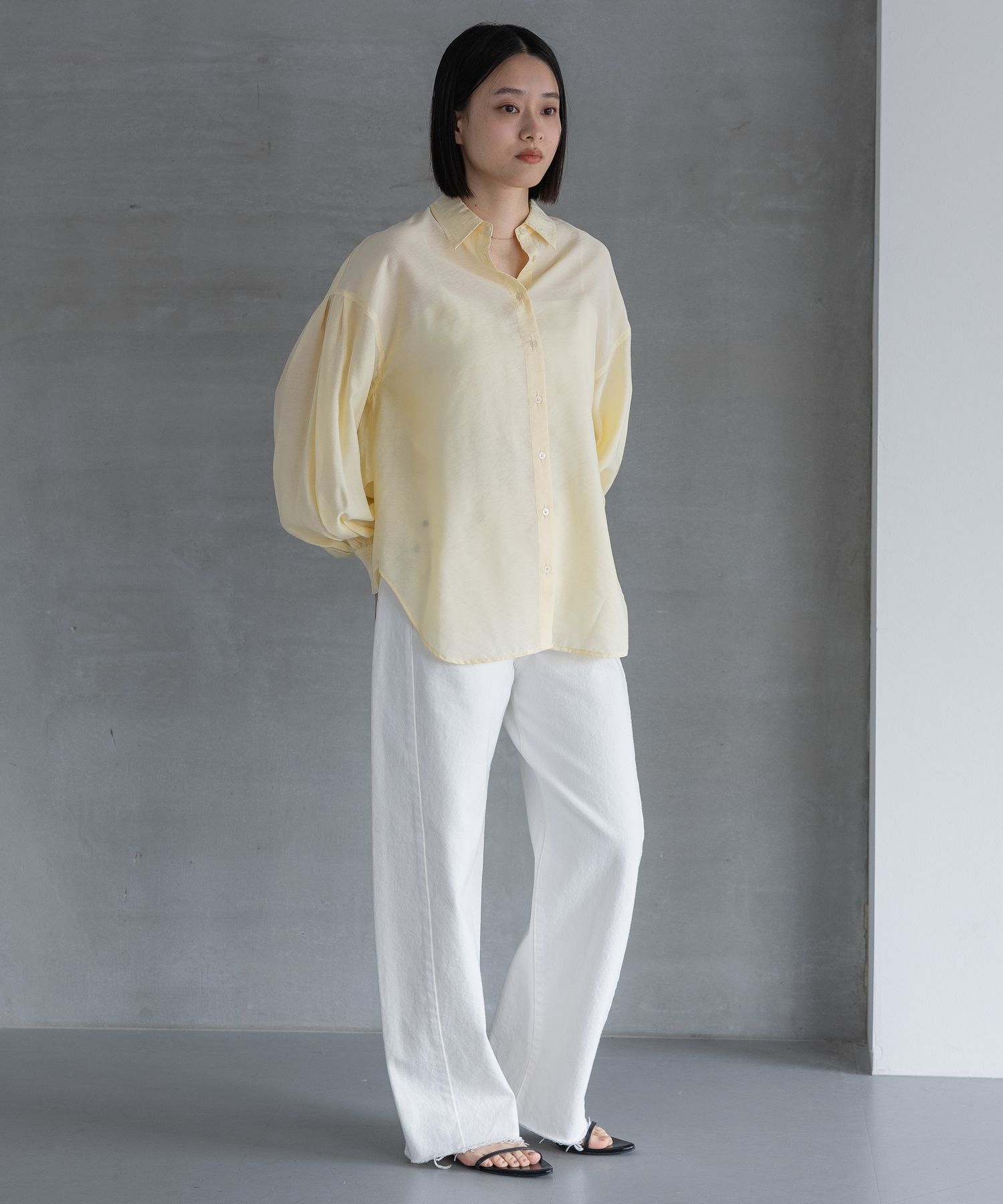 A part by 「シアーオーバーシャツ_長袖」|シャツ・ブラウス|