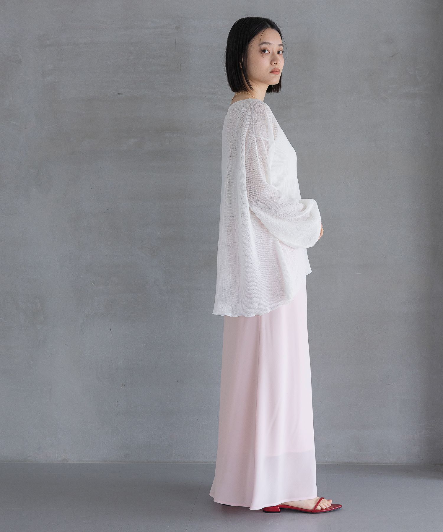 A part by 「シアーペーパーニットプルオーバー_長袖」|ニット・セーター|