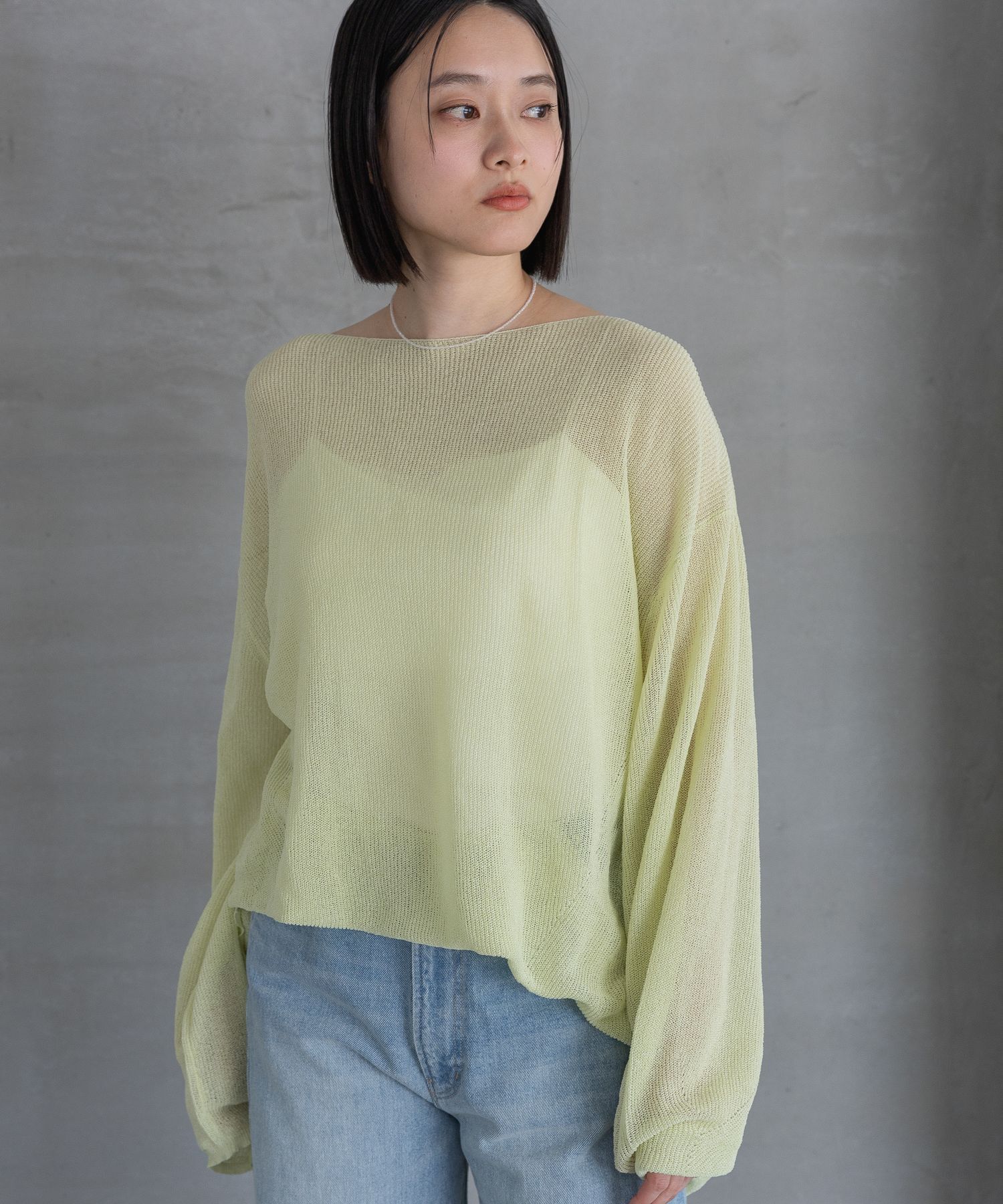 A part by 「シアーペーパーニットプルオーバー_長袖」|ニット・セーター|