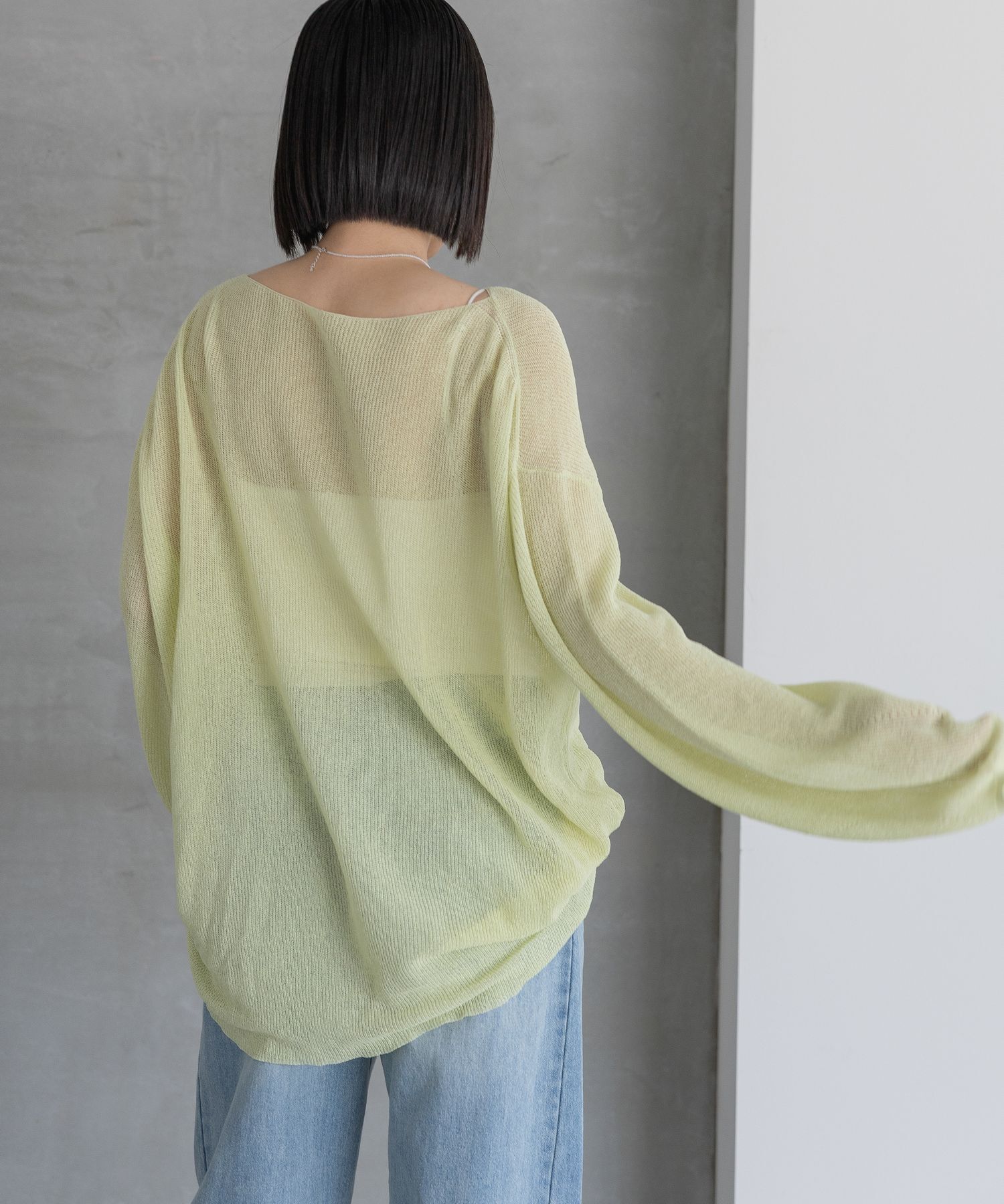 A part by 「シアーペーパーニットプルオーバー_長袖」|ニット・セーター|