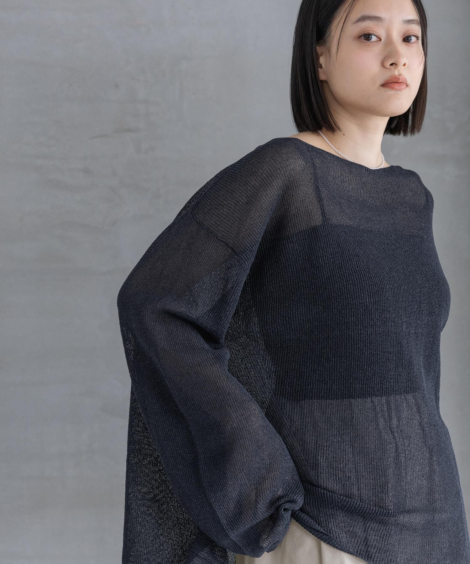 A part by 「シアーペーパーニットプルオーバー_長袖」|ニット・セーター|
